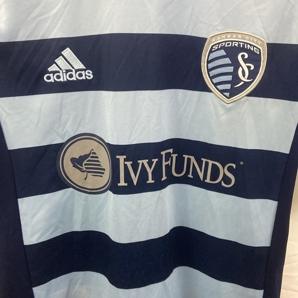 Kansas City Sporting MLS Adidas Climacool Size Small Adult Soccer Jersey - Picture 2 of 9